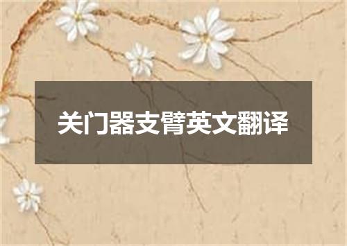 关门器支臂英文翻译