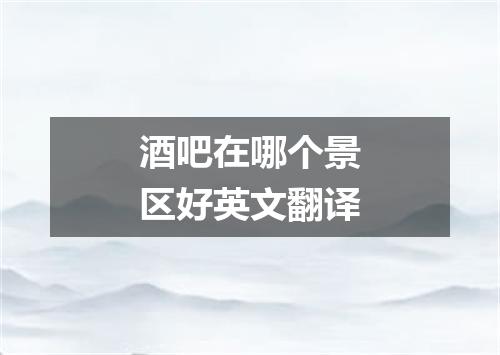 酒吧在哪个景区好英文翻译