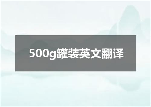 500g罐装英文翻译