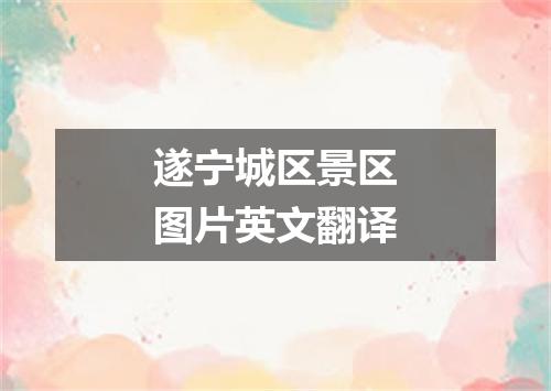 遂宁城区景区图片英文翻译