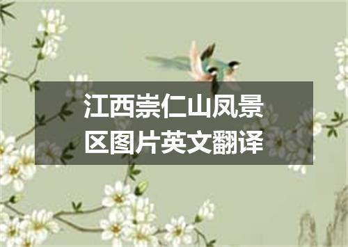 江西崇仁山凤景区图片英文翻译