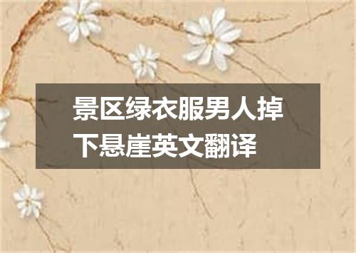 景区绿衣服男人掉下悬崖英文翻译