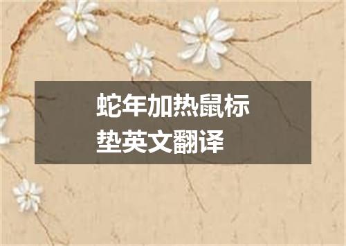 蛇年加热鼠标垫英文翻译