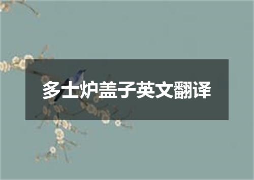 多士炉盖子英文翻译