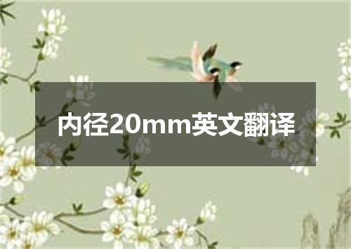 内径20mm英文翻译