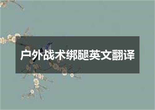 户外战术绑腿英文翻译