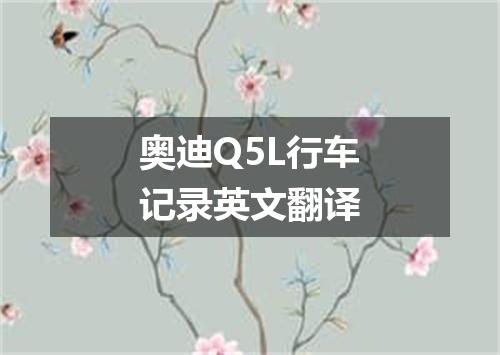 奥迪Q5L行车记录英文翻译