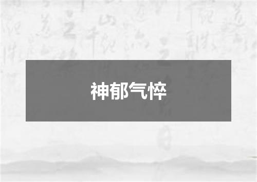 神郁气悴