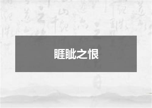 睚眦之恨
