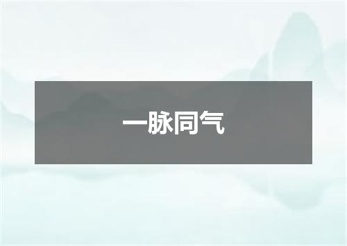 一脉同气
