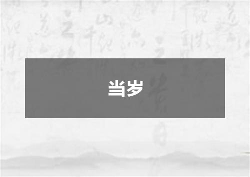 当岁