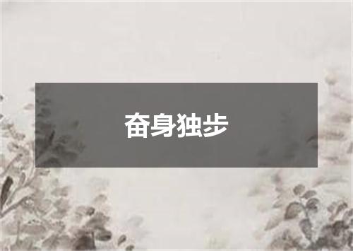 奋身独步