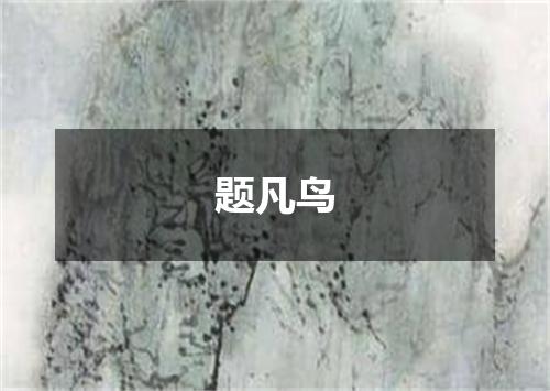 题凡鸟