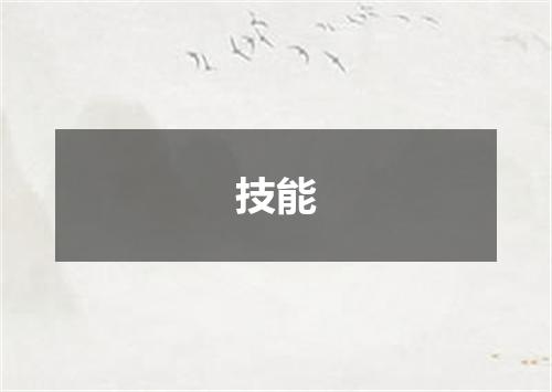 技能