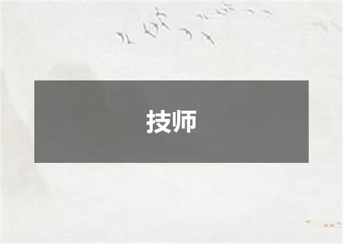 技师