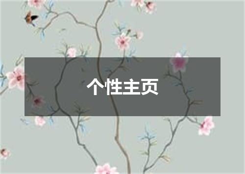 个性主页
