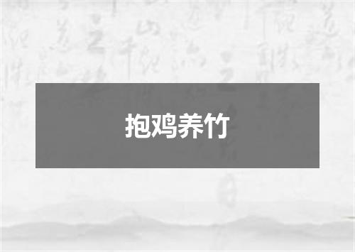 抱鸡养竹