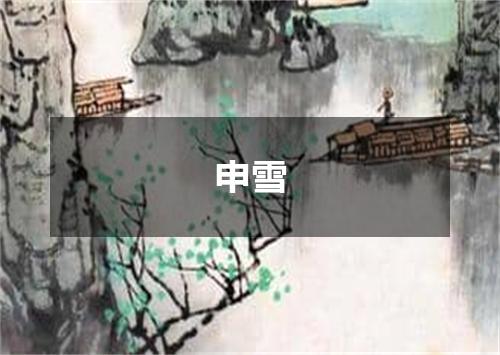 申雪