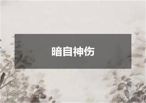 暗自神伤