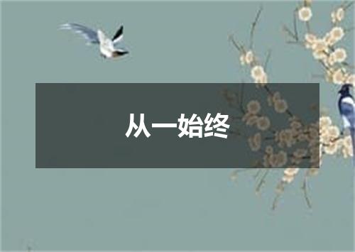 从一始终