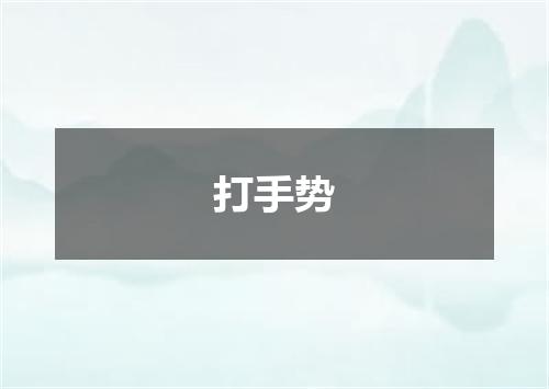 打手势