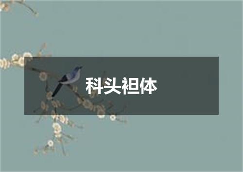 科头袒体
