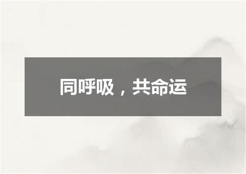 同呼吸，共命运
