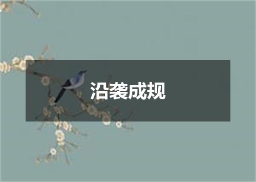 沿袭成规