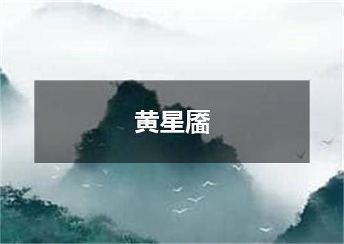 黄星靥