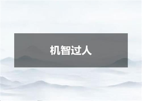 机智过人