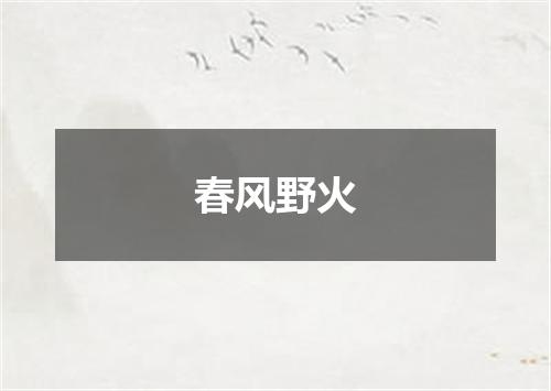 春风野火