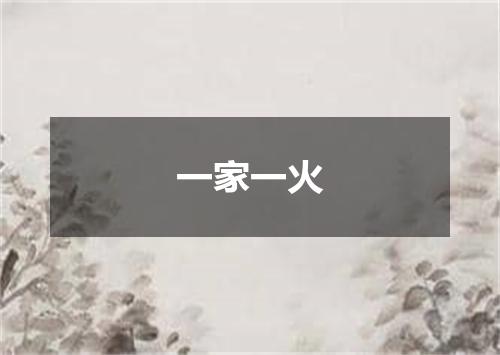 一家一火