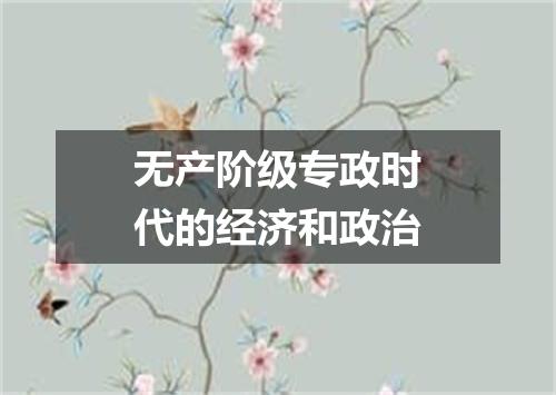 无产阶级专政时代的经济和政治