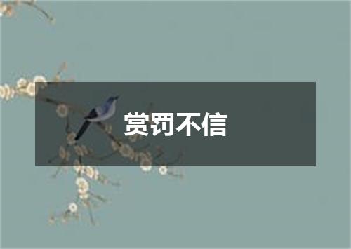 赏罚不信