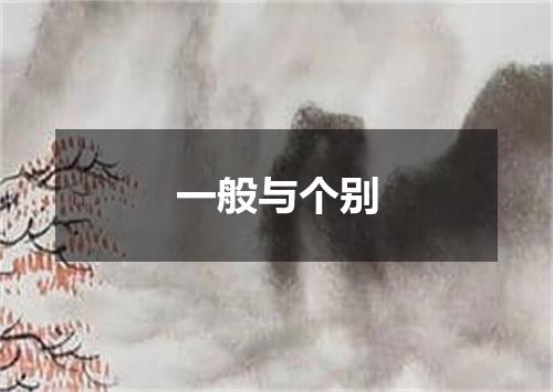 一般与个别