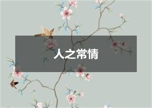 人之常情
