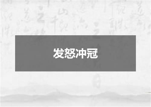 发怒冲冠