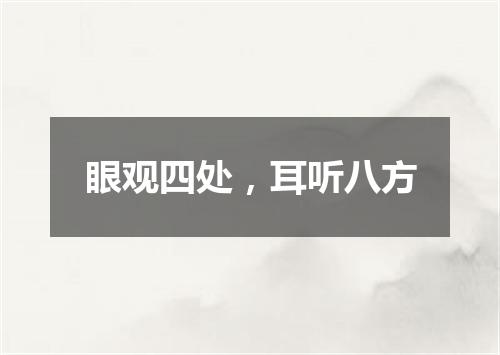 眼观四处，耳听八方