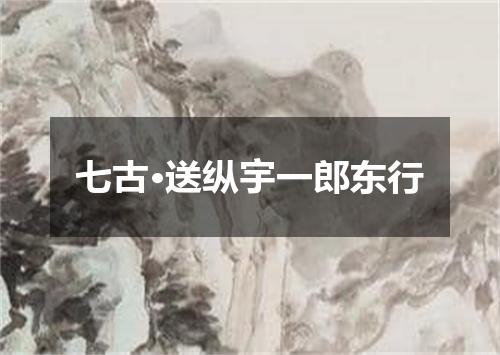 七古·送纵宇一郎东行