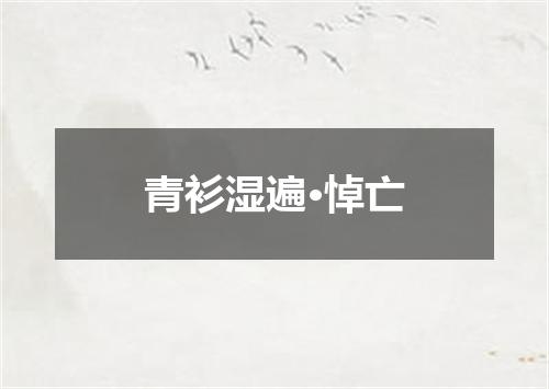 青衫湿遍·悼亡