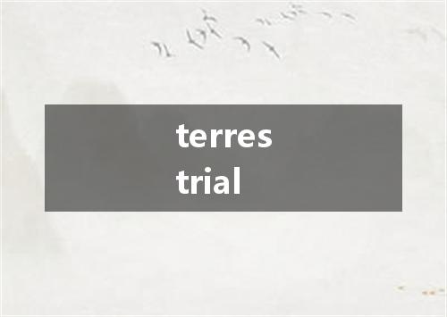 terrestrial是什么意思