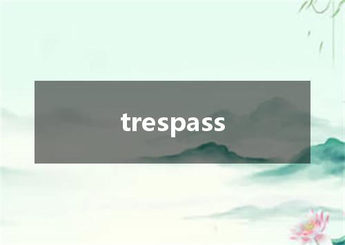 trespass是什么意思