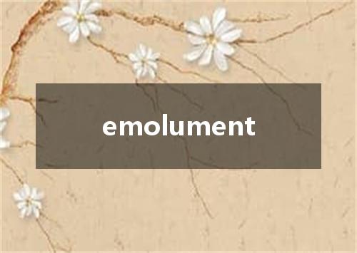 emolument是什么意思