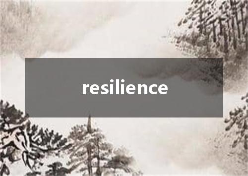 resilience是什么意思