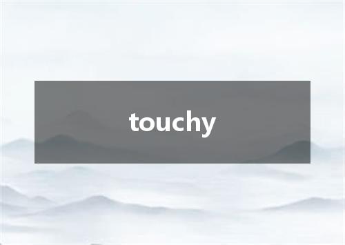 touchy是什么意思