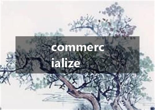 commercialize是什么意思
