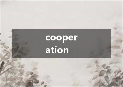 cooperation是什么意思