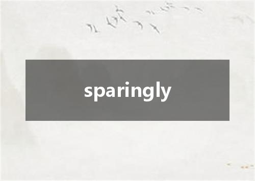sparingly是什么意思