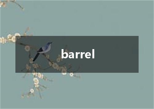 barrel是什么意思