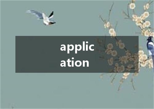 application是什么意思